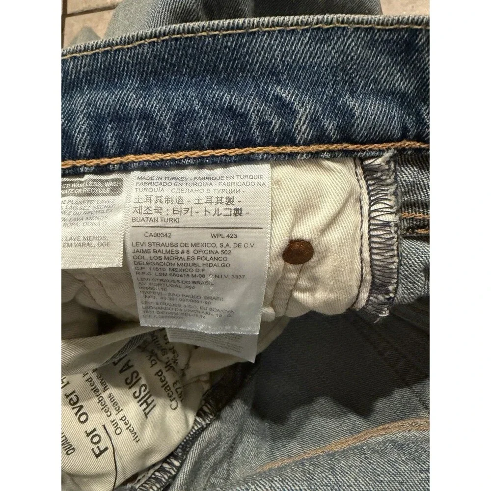 Levis Jeans Mens 28x30 511 White Oak Cone Denim Blue Slim Straight Fit NEW